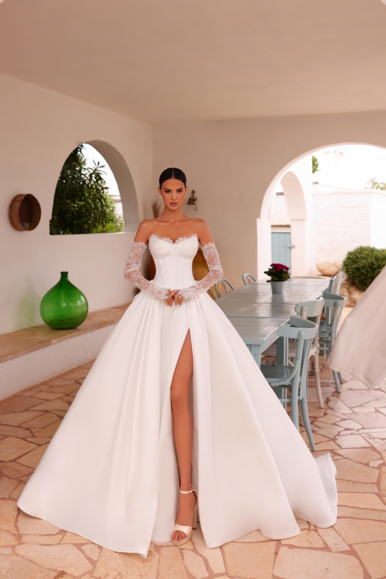 Rochie de mireasă a-line Dhalian 2in 1