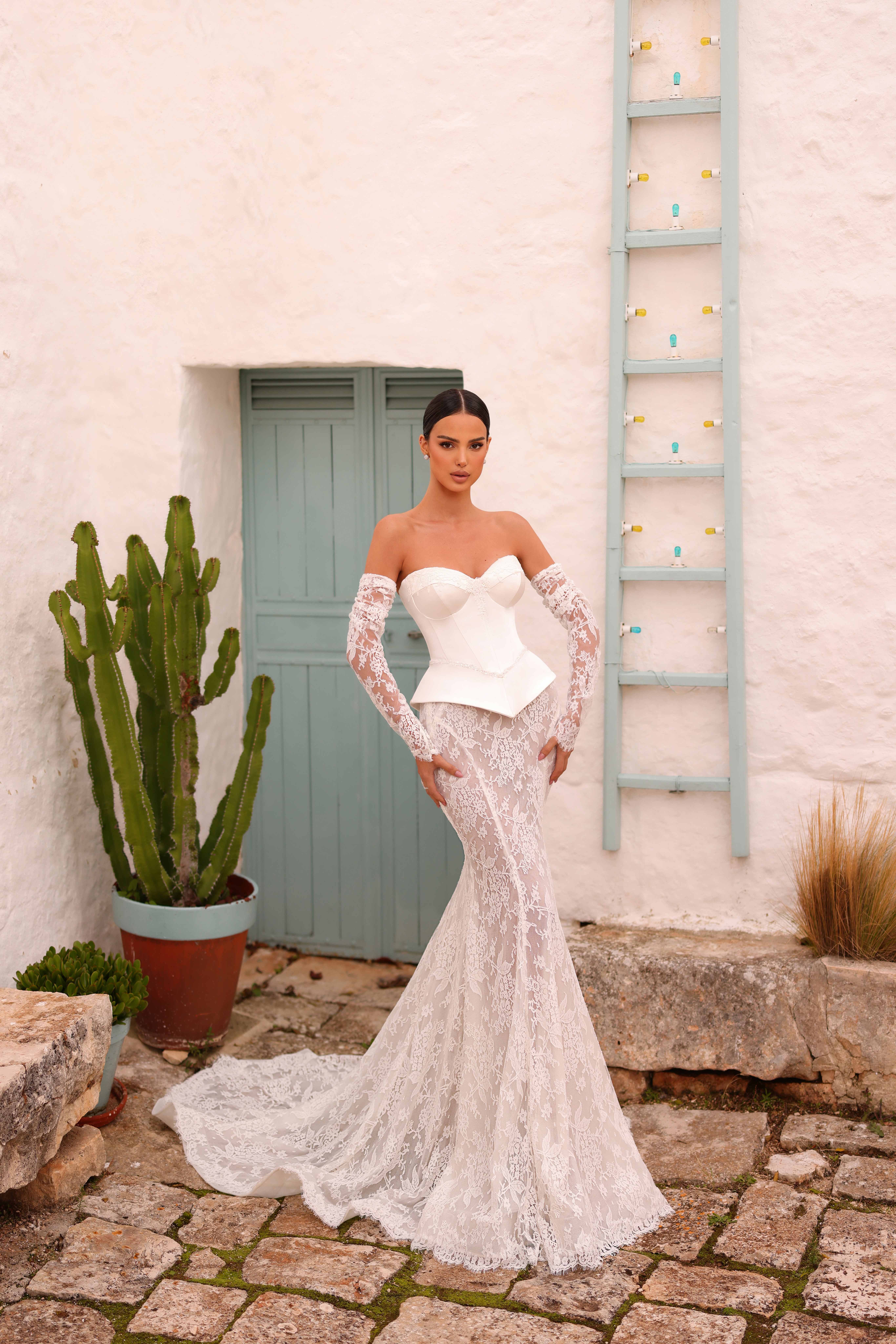 Rochie de mireasă a-line Melissa 2 in 1