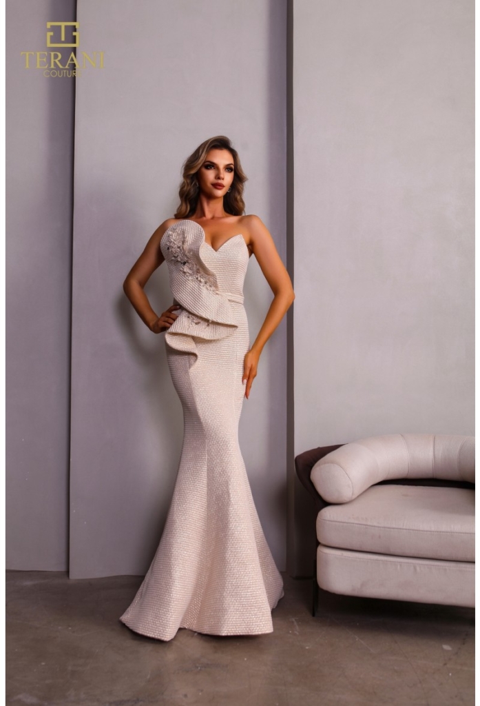 Rochie eveniment model e4276 champagne
