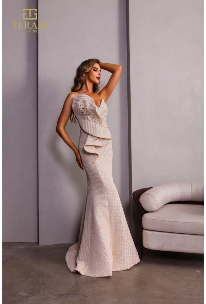 Rochie eveniment model e4276 champagne