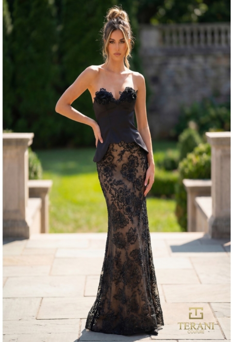 Rochie eveniment model p6096 black nude
