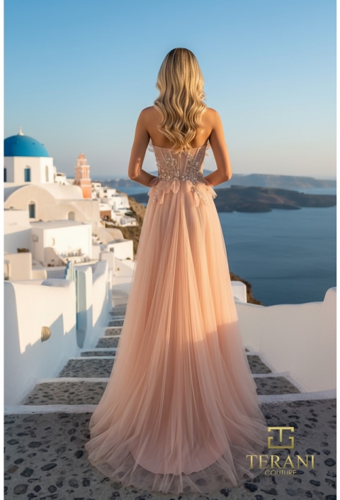 Rochie eveniment model e6631 peach