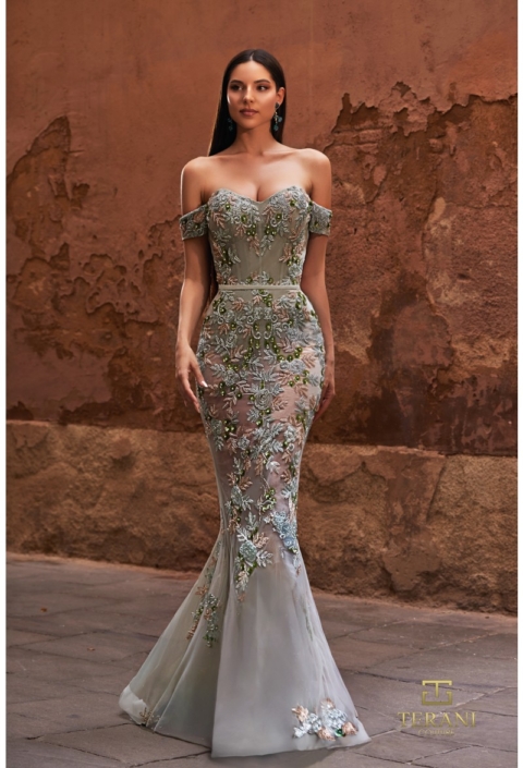 Rochie eveniment model p6676 verde