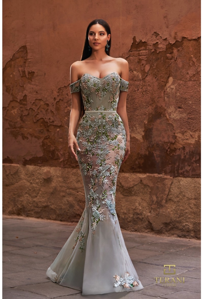 Rochie eveniment model p6676 verde