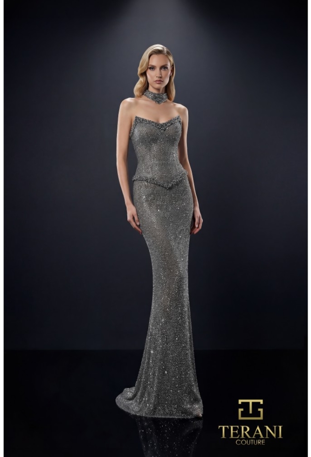 Rochie eveniment model E7081 gun metal