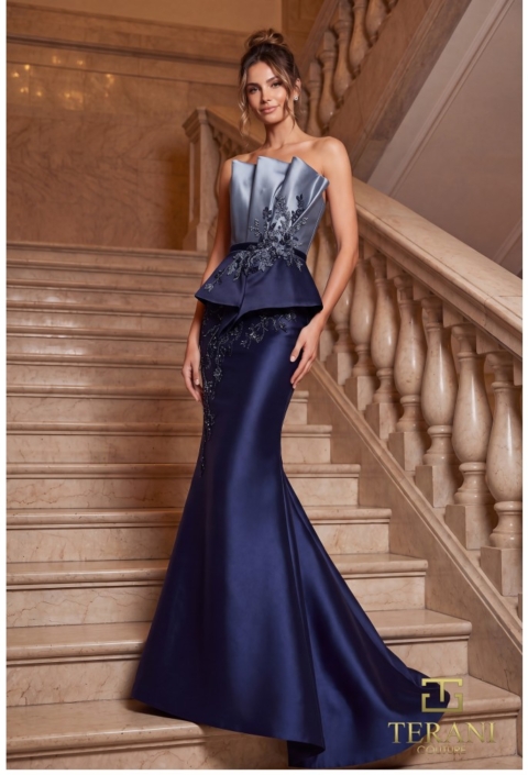 Rochie eveniment model E7115 albastră