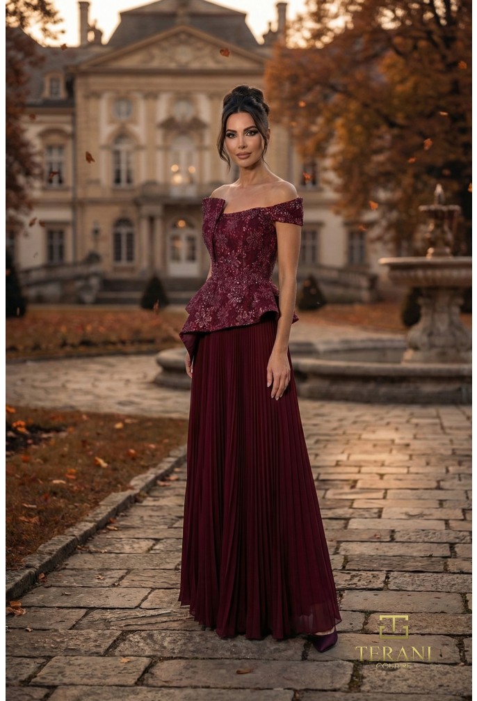 Rochie eveniment model M7287 vișinie