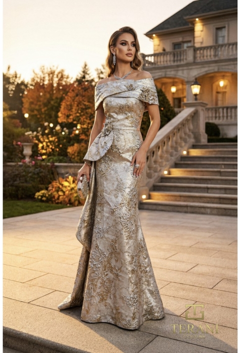 Rochie eveniment model M7303 Champagne